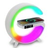 Parlante My Lil G 5 IN 1 Cargador Inalámbrico + Luz RGB + Reloj + Alarma White