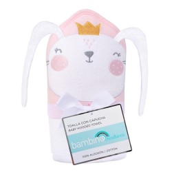 Toalla con Capucha 100% Algodón - Chita Feliz y Conejita Princesa
