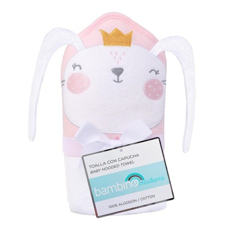 Toalla con Capucha 100% Algodón - Chita Feliz y Conejita Princesa