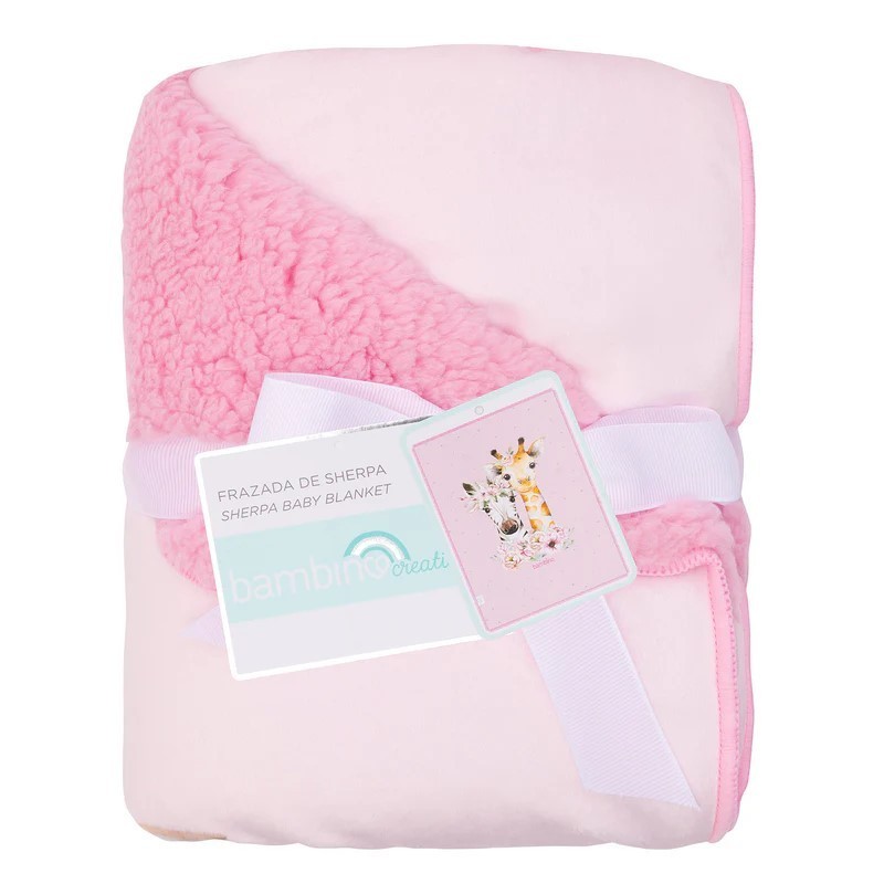 Frazada de Sherpa Doble Capa - Danza Animal y Jirafa Floral