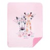 Frazada de Sherpa Doble Capa - Danza Animal y Jirafa Floral