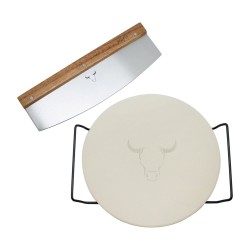 Set Pizza Piedra + Cortador XL