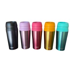 Mug Térmico con Botón 450 ml Colores Surtidos