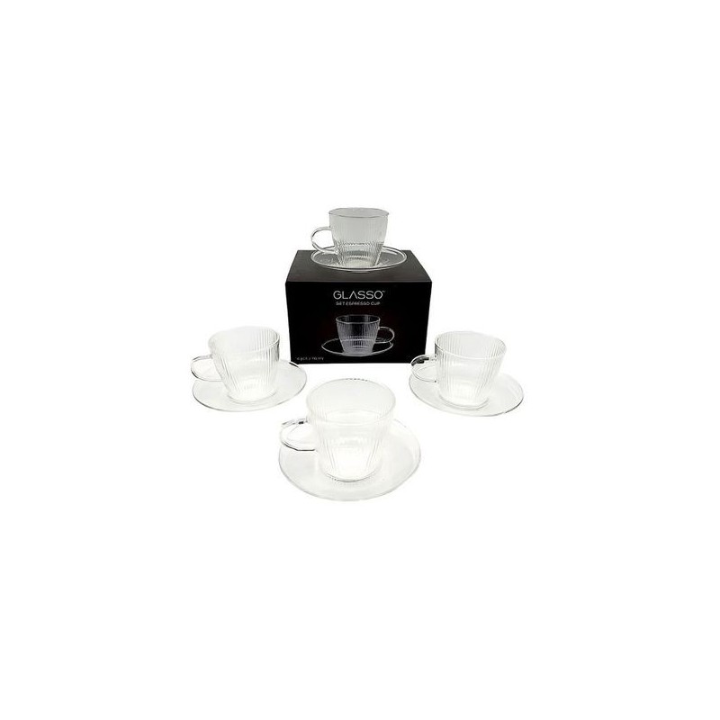 SET 4 TAZAS C/PLATO ESPRESSO
