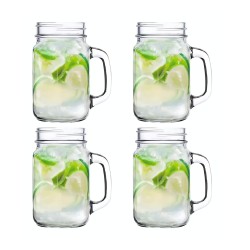 SET 4 VASOS MOJITO MASON GLASSO