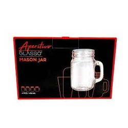 SET 4 VASOS MOJITO MASON GLASSO
