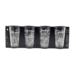 SET 4 VASOS CHILE COLLECTION GLASSO